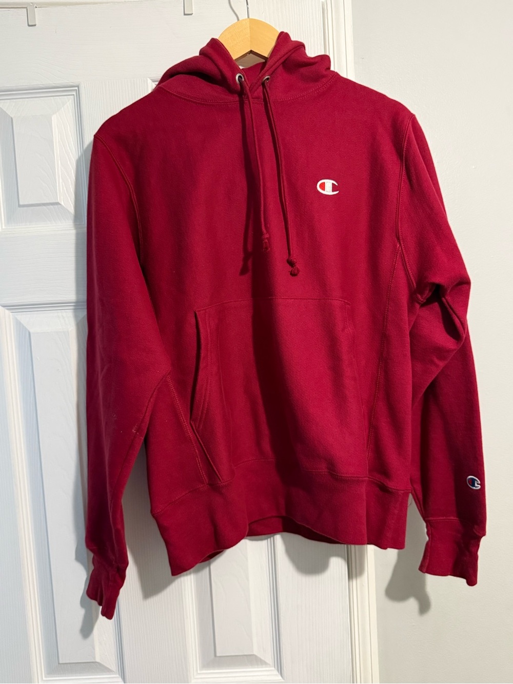 Champion Unisex Red Hoodie Sweatshirt